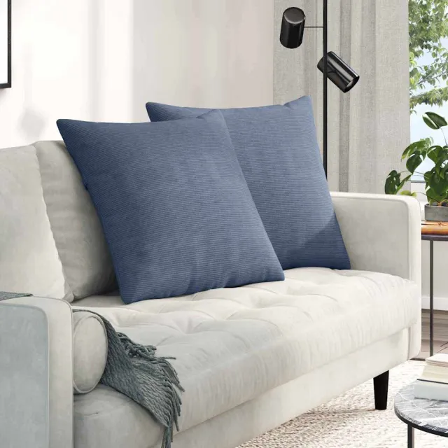 vidaXL Sofa Kussens 2 st Katoen Stof Donkergroen 60 x 60 cm