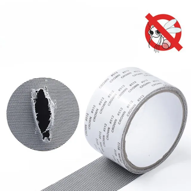 LOUZIR Muggennet Reparatie Tape - Reparatie tape voor horrengaas - Hor reparatie tape - Muggengaas Plakband - Gaas Wonen - Klussen Horren Tool - Horrengaas Tools - LOUZIR grijs