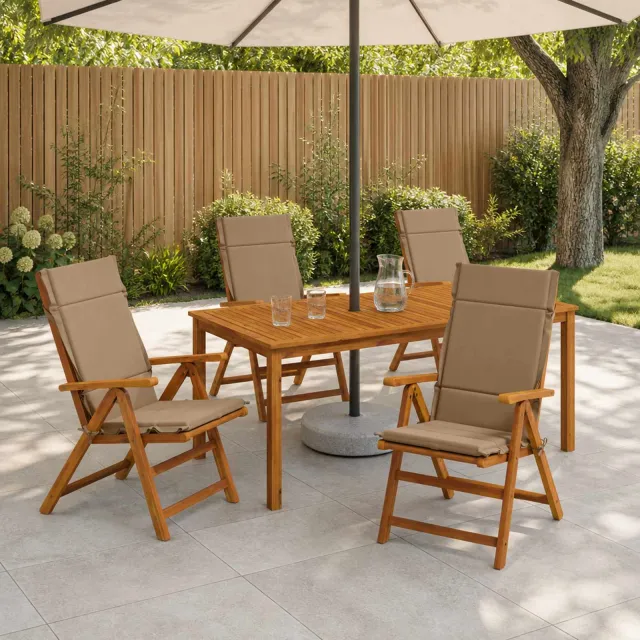 vidaXL Kussen voor stoel met hoge rug GEMERT 6 st 100% Polyester Taupe