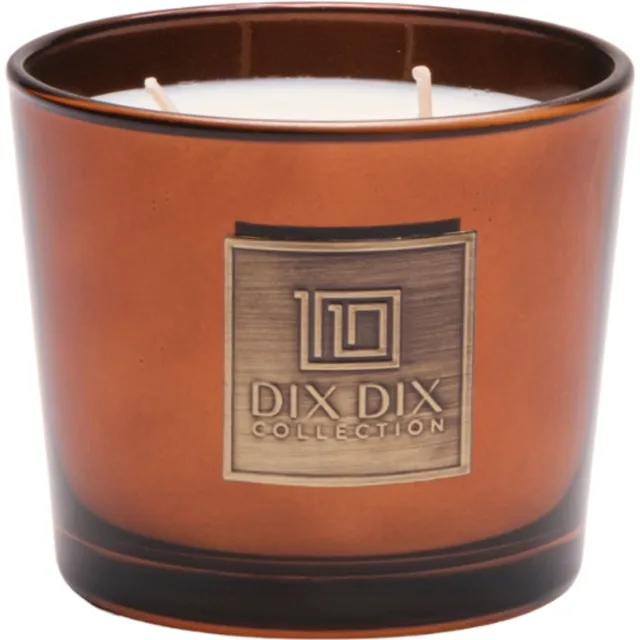 Collection DIX DIX collection - Geurkaars FORT (300g) - Natuurlijke koolzaadwas - Luxe geurkaars in glas - Houtachtig & Orientaals - Handgemaakt in Nederland Koper