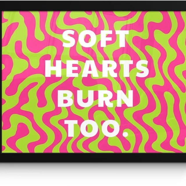 FrameYourWall Poster in lijst - Fotolijst 40x30 cm - Posters - Abstract - Quote - Centraal - Roze - Posterlijst zwart - Decoratie - Wanddecoratie woonkamer - Muurdecoratie slaapkamer