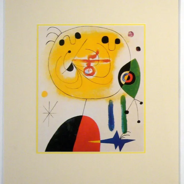 Catch Projecten Poster in dubbel passe-partout - Miro - Et fixe les cheveux - Kunst - 50 x 60 cm Kleur