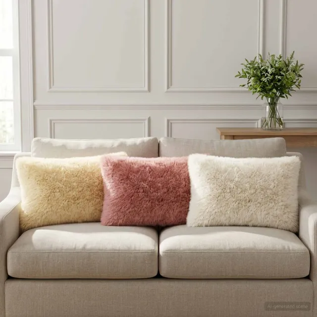 vidaXL Plaid kussen 2 st HEERLEN Wit 50 x 80 cm PV Fleece