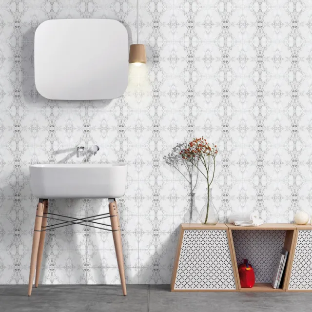 Ambiance Sticker Muurstickers - Zelfklevende tegelmuurstickers voor keuken en badkamer - 60 tegelstickers met marmerlook - 60 stickers 20x20cm Multi color