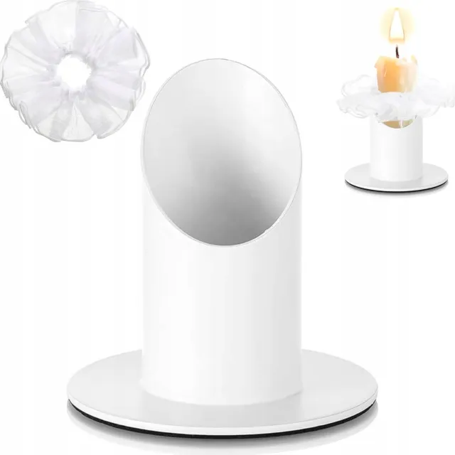 Inna (SklepikNaMedal) Witte Metalen Kaarsenstandaard 4cm voor Communie & Doop