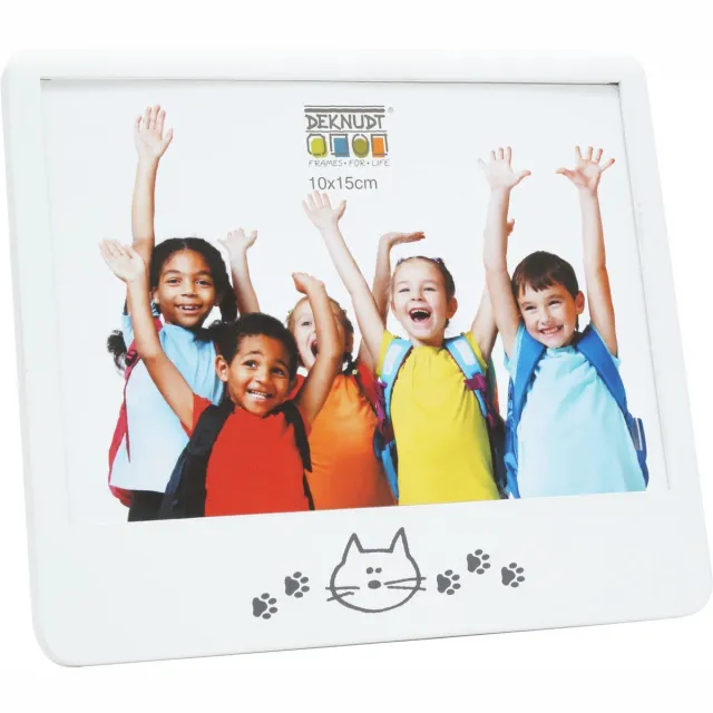 Deknudt Frames fotolijst S68KK1 E1F - wit - kat motief - 10x15 cm