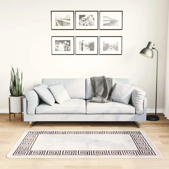 vidaXL Vloerkleed wasbaar 80x150 cm lichtbeige beige, foto 2