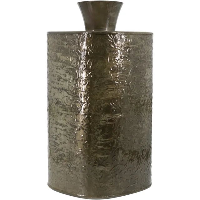 homebound by ky Metalen vaas driehoek olive stone Groen