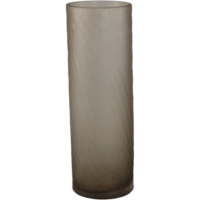PTMD Paulene Light Brown Glass Vase Handcut Straight Bruin