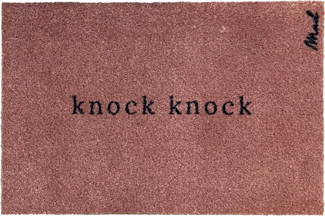 Mad About Mats Amira - deurmat - knock knock - schoonloop/scraper - wasbaar - 50x75cm dusty pink
