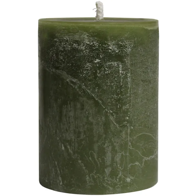 PTMD Kaars Rustic Outdoor - Groen - 15x15x20cm