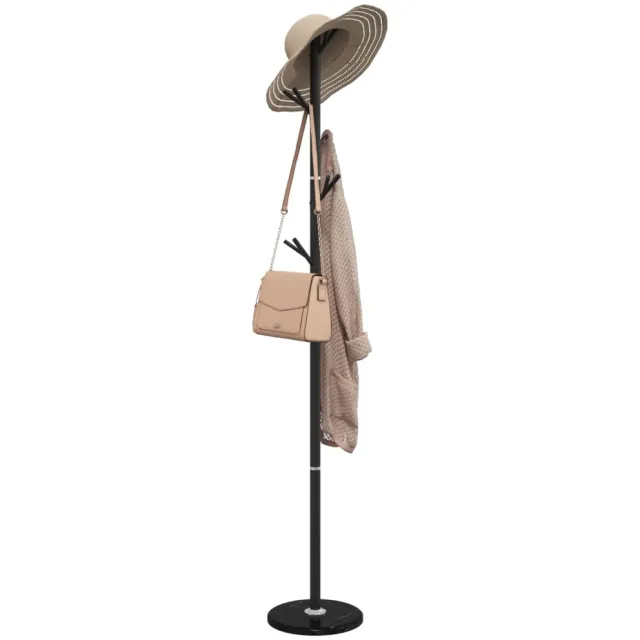 vidaXL Kapstok 175 cm gepoedercoat ijzer zwart