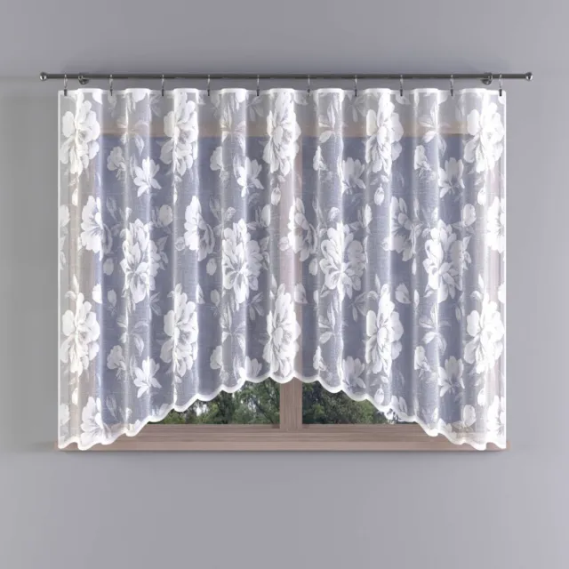 Wisan Certisa- jacquard vitrage- 350 x max 160 cm- Curtains - Jacquardgordijnen- wit - 350 x 160 cm