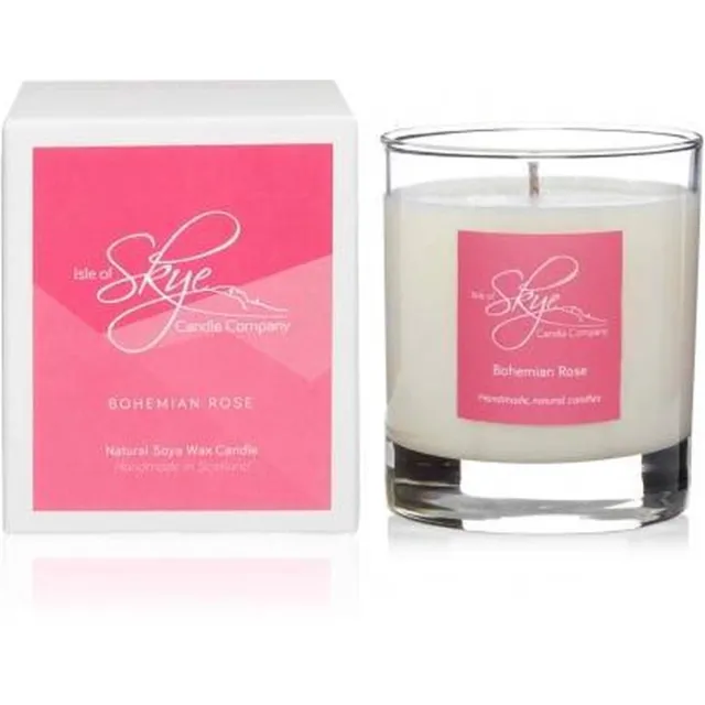 Isle of Skye Candle Company Een echte klassier, Romantische Roos | Large Tumbler | 100% natuurlijke soja was en etherische oliën | >45 uur genieten en brandt helemaal op | Er zijn geen betere geurkaarsen | Handgemaakt op Skye in Schotland Transparant