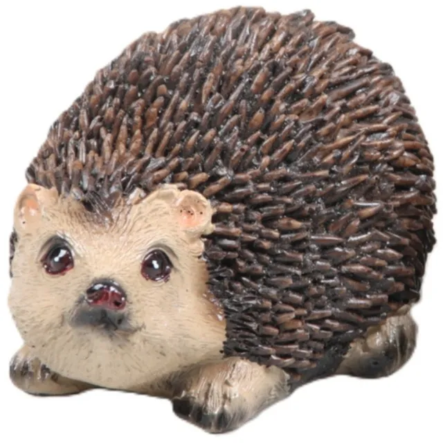 Farmwood Animals Farmwood Egel tuin beeldje - binnen/buiten - 10x7x6 cm - dieren tuinbeelden - snuitje recht Multi