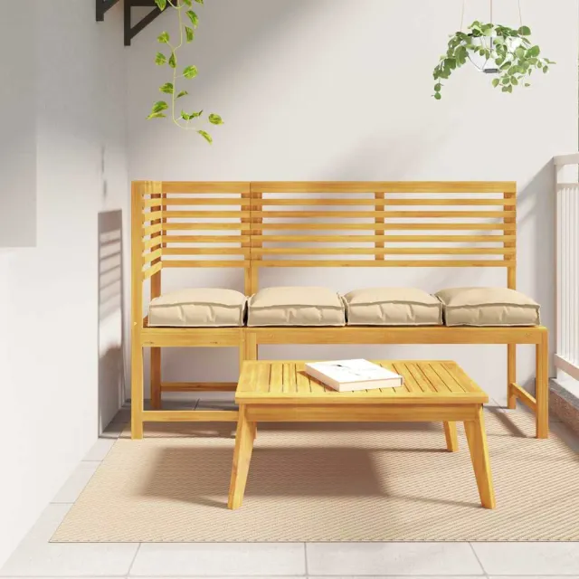 vidaXL Kussen 4 st Oxford Stof Beige 40 x 40 x 8 cm