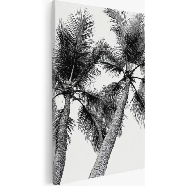 Saammp Canvas Schilderij - Natuur - Bergtoppen met bomen - landschap - 75x100 - Foto op canvas - Wanddecoratie - Muurdecoratie Woonkamer - Slaapkamer decoratie - Canvas Print Multicolor