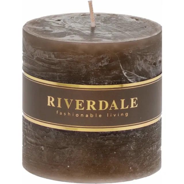 Riverdale Kaars 9x9cm mokka Bruin