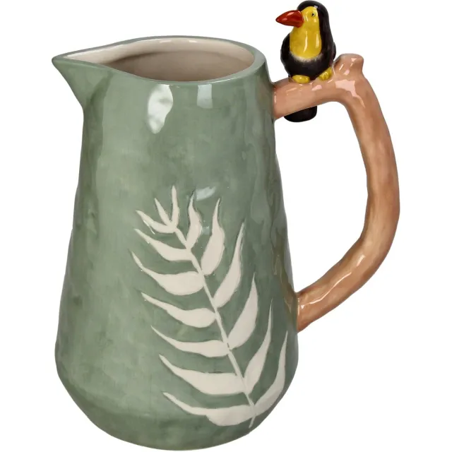 HD Collection Vaas Vogel Aardewerk 18,5x12,5x22,2cm Green