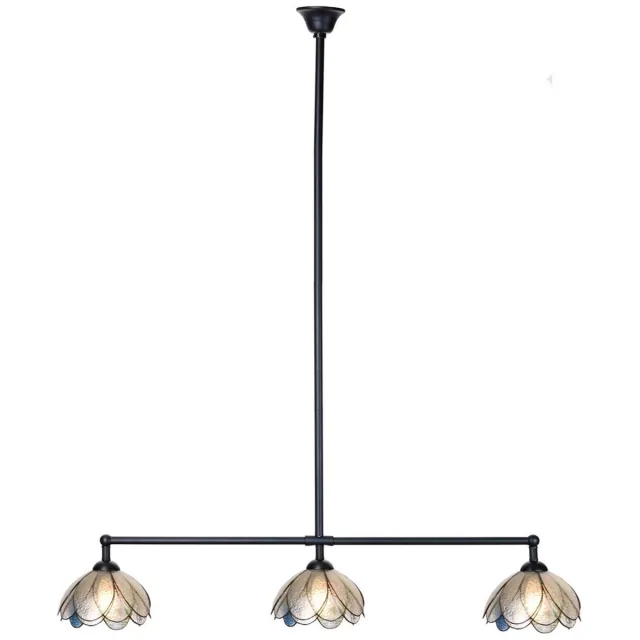 Coloured by Art Tiffany T-lamp 3 lichts Sparkling Pioenroos - Art Deco Trade Transparant