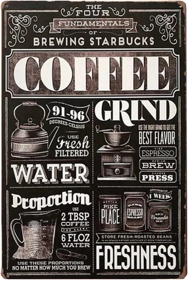 DW4Trading Vintage Metalen Wandbord Coffe Grind - Wand Decoratie - 20x30 cm scooters