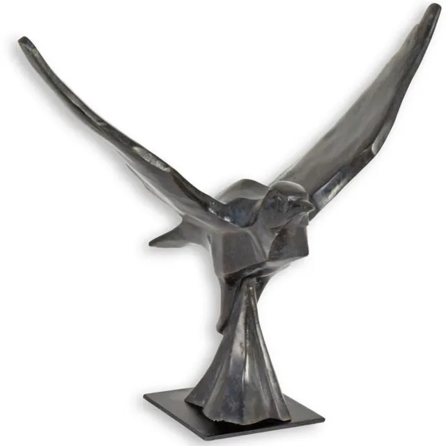 Baakman Bronzen beeld - Vliegende duif - sculptuur - 51 cm hoog bronskleuri