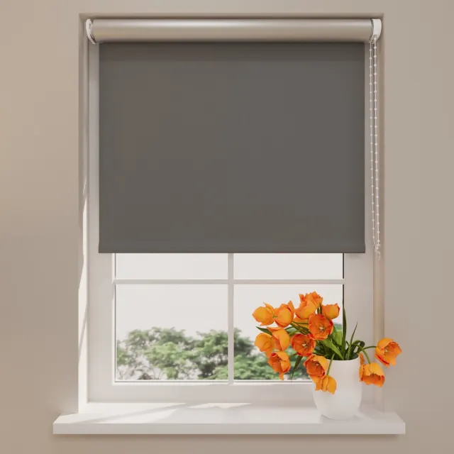 DTCH Rolgordijn verduisterend – Easy Thermo – Dark Grey – 160 x 190 cm – meerdere maten verkrijgbaar – 60 t/m 240 cm breed – Isolerende zonwering