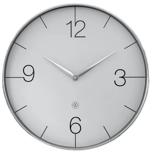 NeXtime Wandklok 51cm-Stil-Goud/Chroom/Grijs-Kunststof-nXt 'Finesse Large'