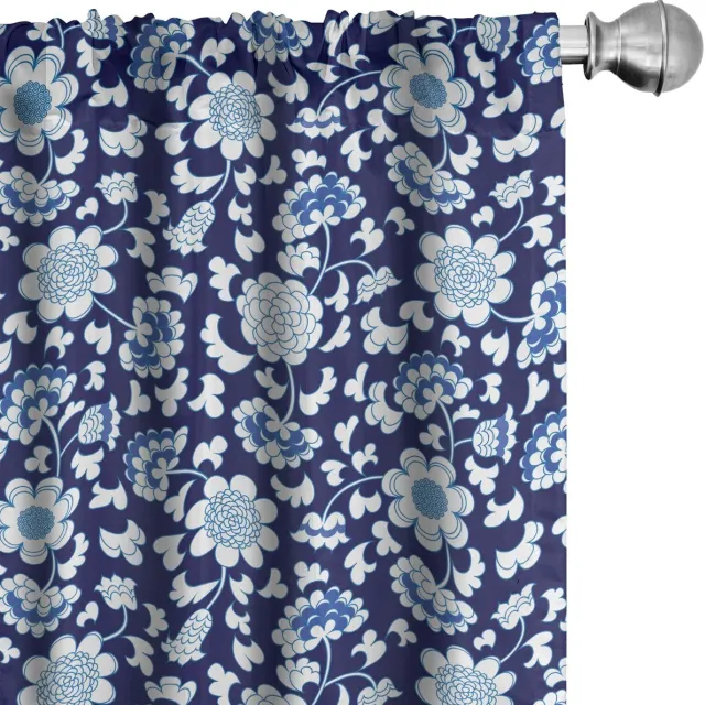 ABAKUHAUS Gordijnen 2x 75x245 cm – Mikrofaser, Halfdonker, Kobaltblauw Kobaltblauw Nachtblauw
