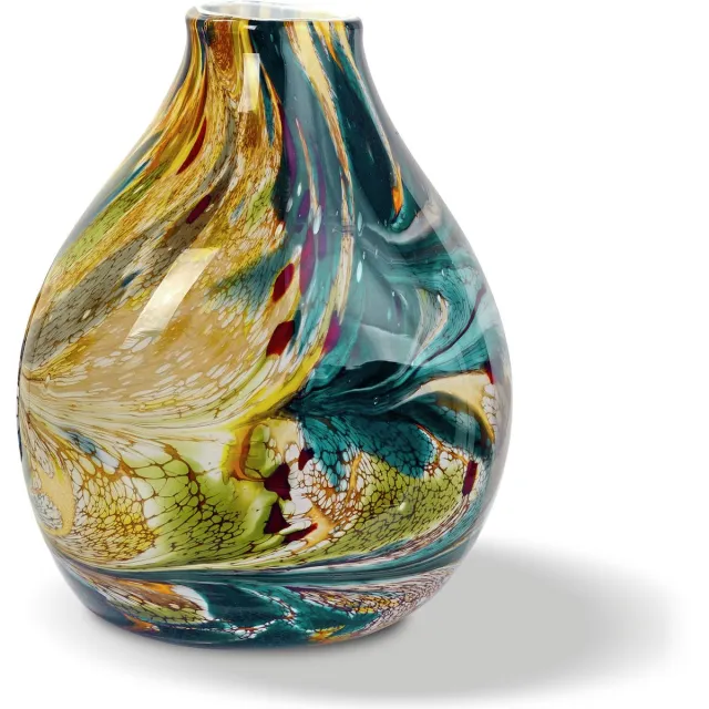 Terroso Vaas, Glas, Handmade Mixed Colours, Hoogte 35 cm