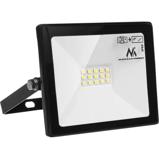 Maclean LED slim 10W schijnwerper, 800lm koud wit (6000K) Maclean Energy MCE510 CW, IP65, PREMIUM zwart
