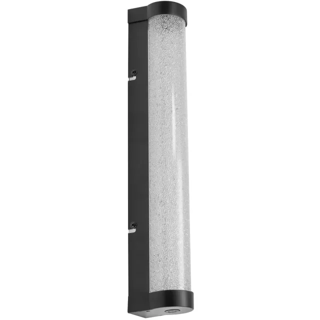Osram ORBIS Tube LED spiegel-/wandlamp, zwart, glas met bubbeleffect, 9W, 820lm, dimbaar, 3000/4000K verstelbaar via wandschakelaar, 40cm diameter, IP44 bescherming tegen vreemde voorwerpen/spatwater