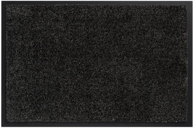 Hamat Express Graphite 120 x 180 cm - Wasbare Droogloopmat - Schoonloopmat Binnen - Polyester - Vinyl - 30°C Grafiet