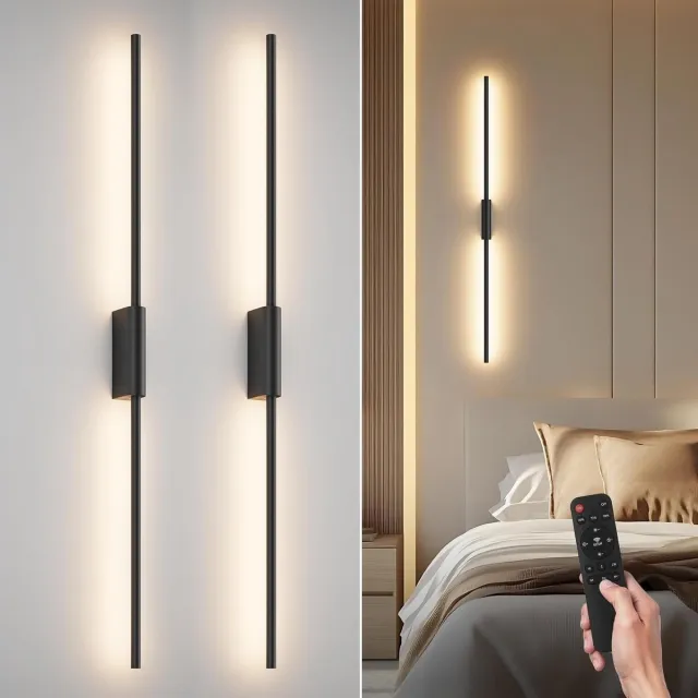 Lexium Store Schilderijlampje draadloos - Zwart - 100 cm - Oplaadbare LED Wandlamp met Dimbare Verlichting - Voor Binnengebruik