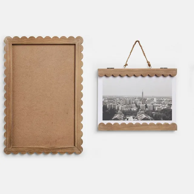 Loberon Fotolijstje set van 2 Pippelle bruin/crème