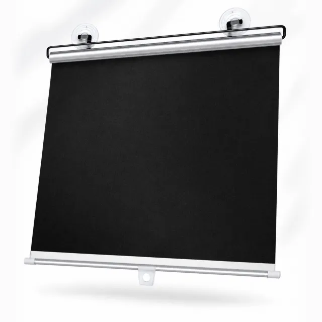 VHV Verduisterend rolgordijn met zuignappen – 50×125 cm - verduisterend zonnescherm met warmte-isolatie – Draagbaar - blackout gordijn – geen boren – tijdelijk en draagbaar privacy scherm Zwart