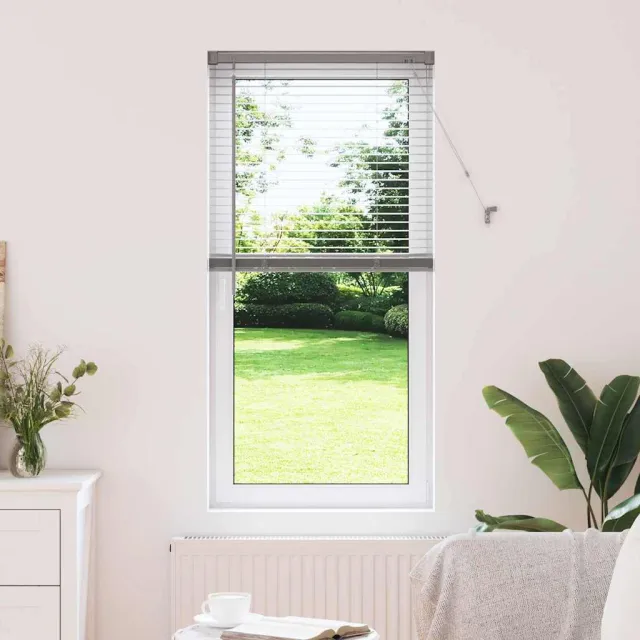 vidaXL Venetiaanse jaloezie zilver 130 x 55 cm 25 mm Aluminium