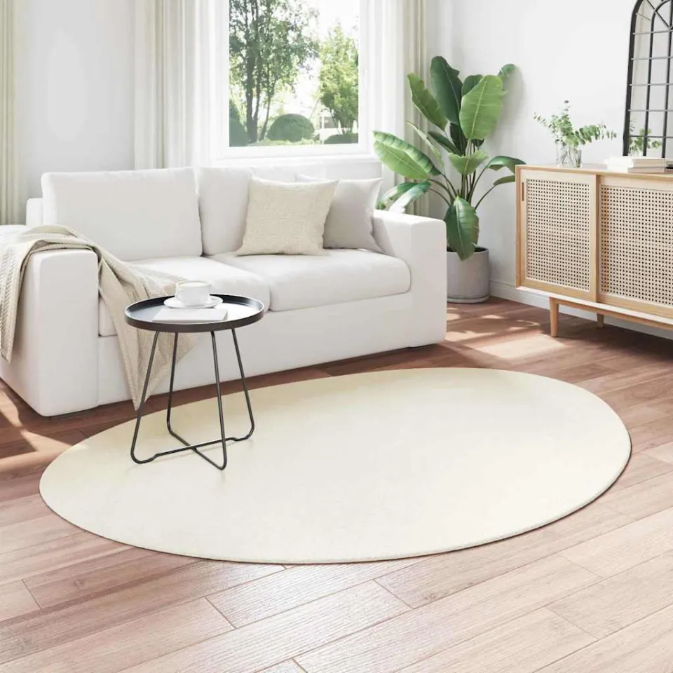 vidaXL Tapijt HUARTE Crèmekleurig 120 x 170 cm Polyester, foto 3