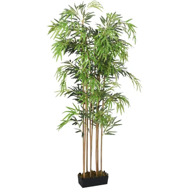 vidaXL Kunstplant bamboe 1095 bladeren 150 cm groen
