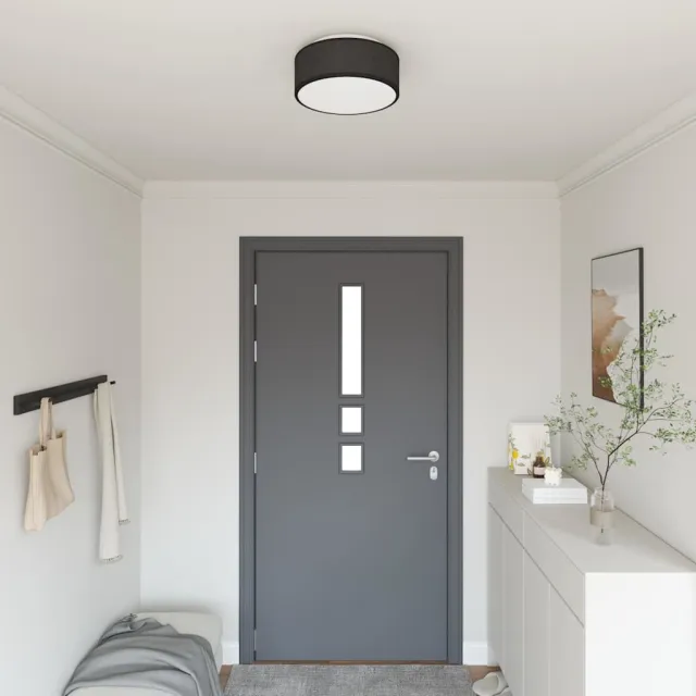vidaXL Plafonnière met schijnwerpers Zwart 30 x 30 x 13,5 cm Stof