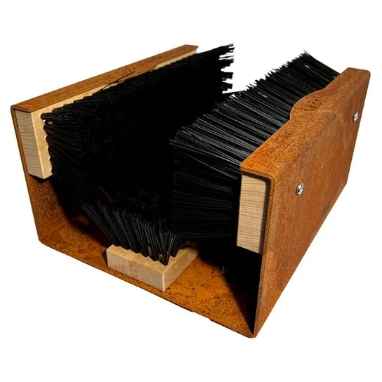 De Borstelfabriek Voetveger - De Box natuurlijk roest (Borstel zwart) Natuurlijk roest, Borstel zwart