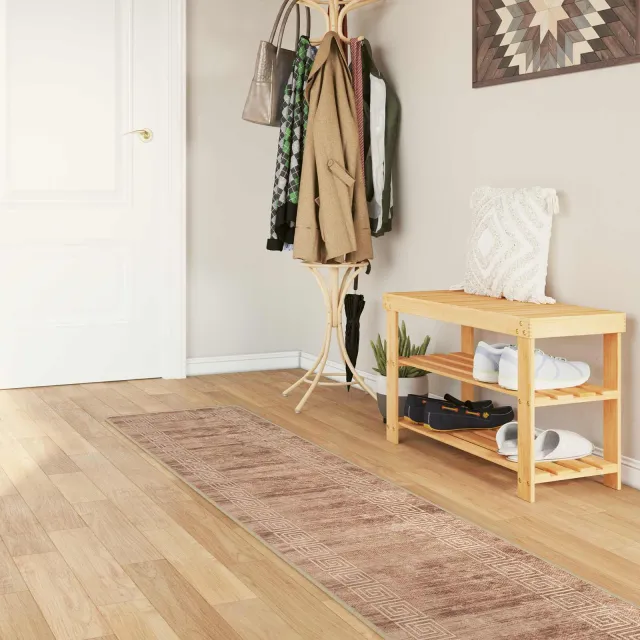 vidaXL Vloerkleedloper MARSA Beige en goud 50 x 300 cm, foto 2