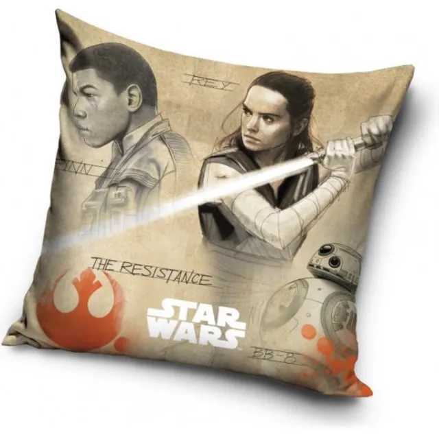 Carbotex Star Wars Rey Finn BB-8 - Sierkussen Kussen 40 x 40 cm inclusief vulling bonte kleuren