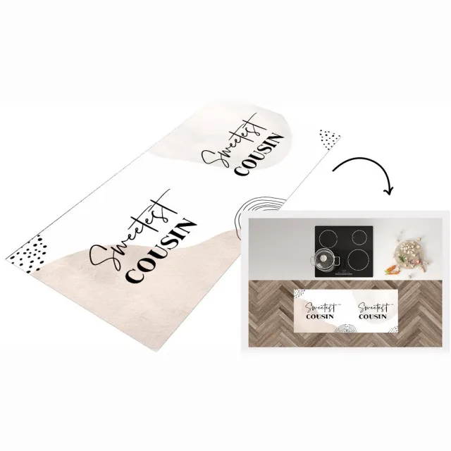 KitchenYeah Keukenloper - Loper keuken - Quotes - Love - Familie - Cousin - Keukenloper vinyl Multicolor