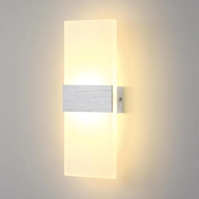 ieGEEK 12 W LED-wandlamp - Warm wit - Moderne wandlamp voor binnen, draadloze gangverlichting