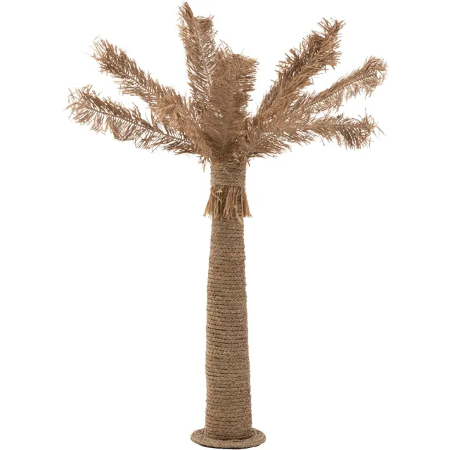 J-Line decoratie Palmboom - zeegras - naturel - medium