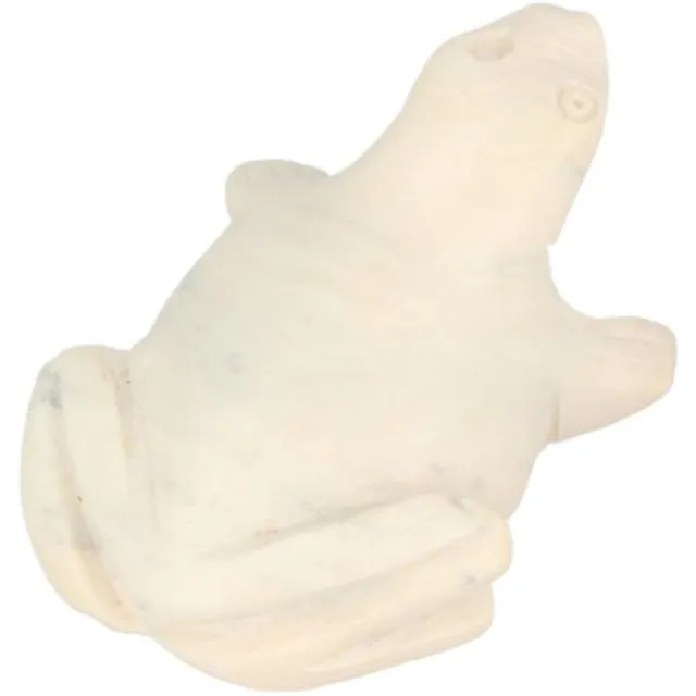 Ruben Robijn Speksteen kikker 6 cm wit