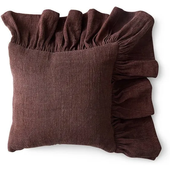 HKLIVING sierkussen bruin (50x50x4 cm) chestnut