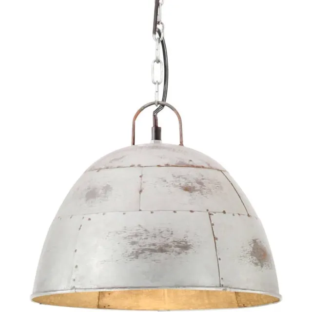 vidaXL Hanglamp industrieel vintage rond 25 W E27 31 cm zilverkleurig, foto 2