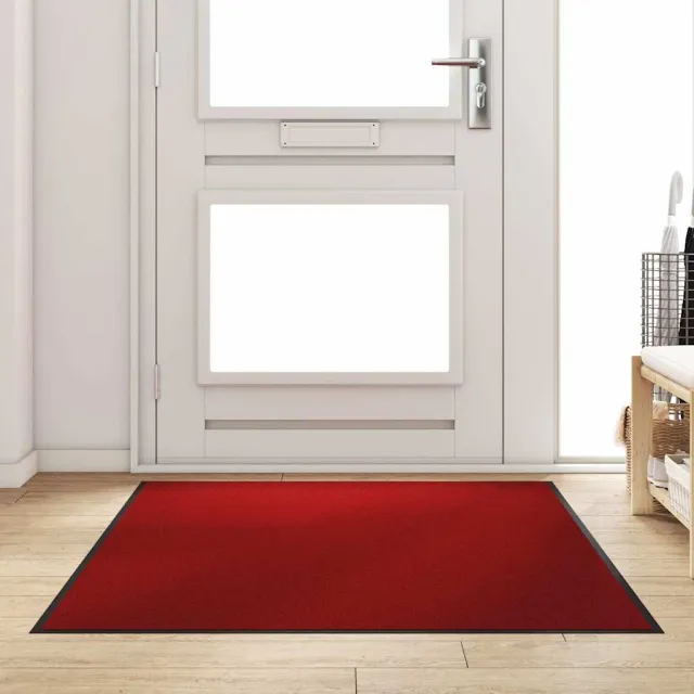 vidaXL Deurmat Rood en Zwart 120 x 180 cm 100% Polyamide